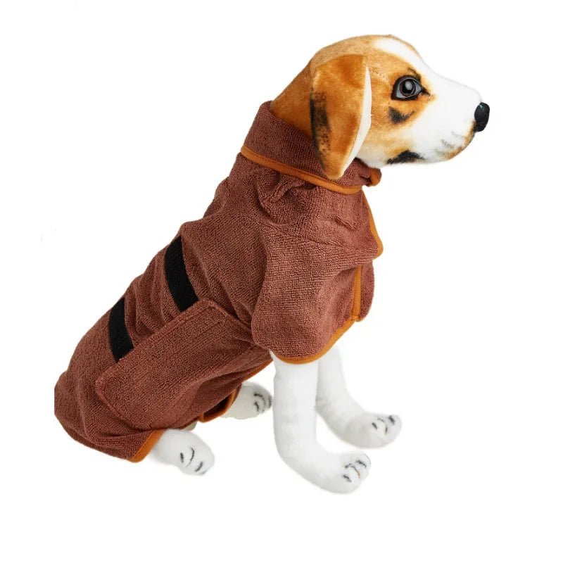Pet Bathrobe Adjustable Absorbent Towel for Large Medium Small Dog Super Fast Drying Moisture Bath Robe - Checkouts UK
