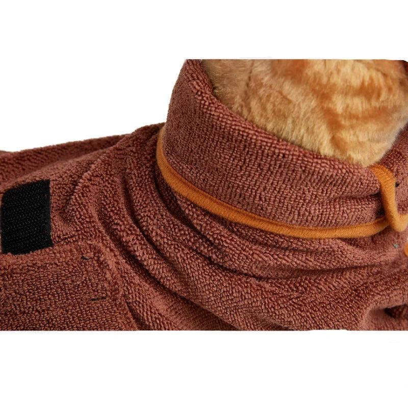 Pet Bathrobe Adjustable Absorbent Towel for Large Medium Small Dog Super Fast Drying Moisture Bath Robe - Checkouts UK