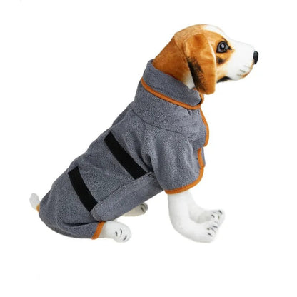Pet Bathrobe Adjustable Absorbent Towel for Large Medium Small Dog Super Fast Drying Moisture Bath Robe - Checkouts UK