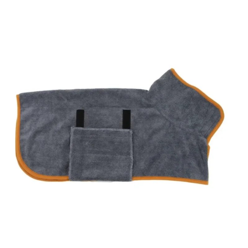 Pet Bathrobe Adjustable Absorbent Towel for Large Medium Small Dog Super Fast Drying Moisture Bath Robe - Checkouts UK
