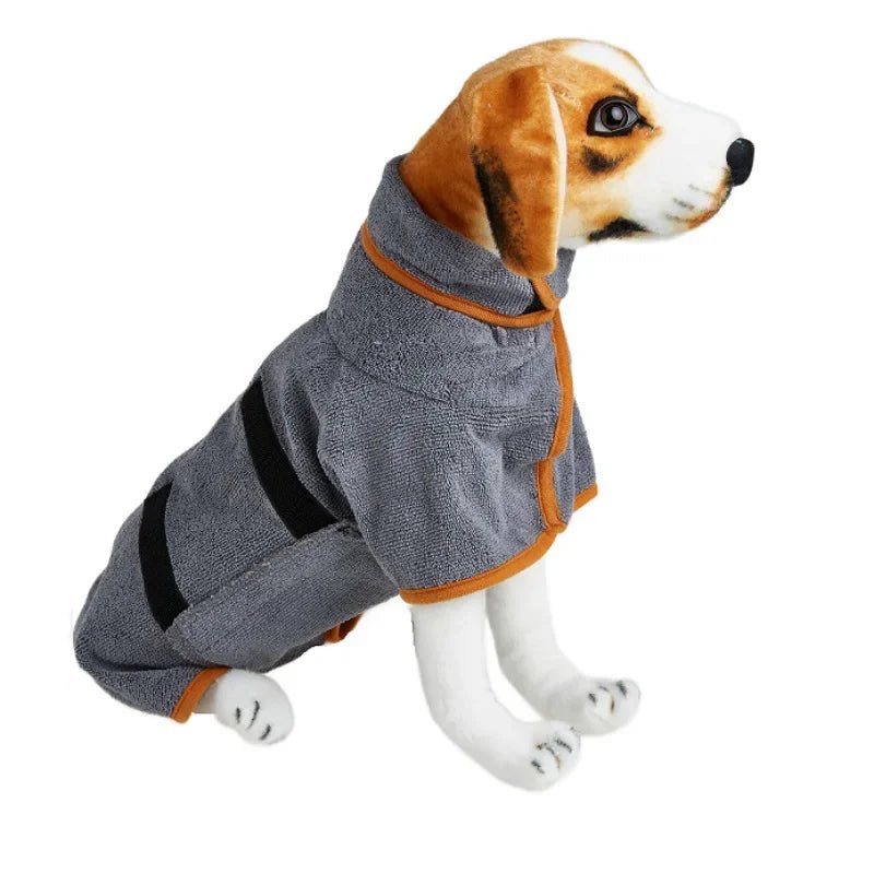 Pet Bathrobe Adjustable Absorbent Towel for Large Medium Small Dog Super Fast Drying Moisture Bath Robe - Checkouts UK