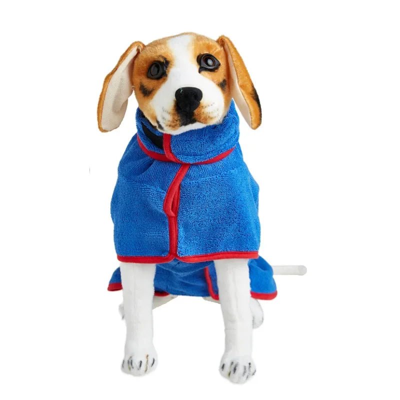 Pet Bathrobe Adjustable Absorbent Towel for Large Medium Small Dog Super Fast Drying Moisture Bath Robe - Checkouts UK