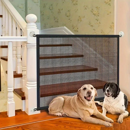 Pet Dog Barrier Fences with Hook Pet Isolated Network New Folding Breathable Mesh Stairs Gate Dog Safety Fence Pet Products - Checkouts UK