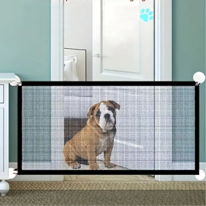 Pet Dog Barrier Fences with Hook Pet Isolated Network New Folding Breathable Mesh Stairs Gate Dog Safety Fence Pet Products - Checkouts UK