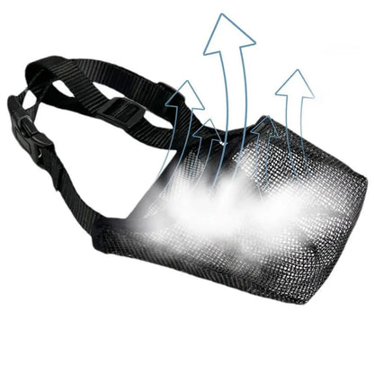 Pet Dog Muzzles Adjustable Breathable Dog Mouth Cover Anti Bark Bite Mesh Dogs Mouth Muzzle Mask For Dogs Long Mouth Doggy Use - Checkouts UK