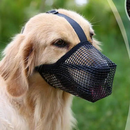 Pet Dog Muzzles Adjustable Breathable Dog Mouth Cover Anti Bark Bite Mesh Dogs Mouth Muzzle Mask For Dogs Long Mouth Doggy Use - Checkouts UK