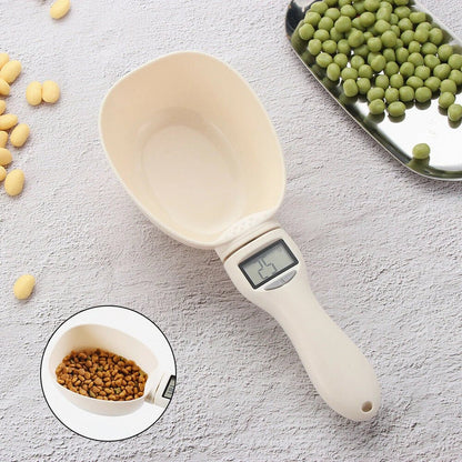Pet Food Measuring Scoop Electronic Dog Cat Food Measuring Cup Digital Spoon Scale Kitchen Food Scale with LED Display - Checkouts UK