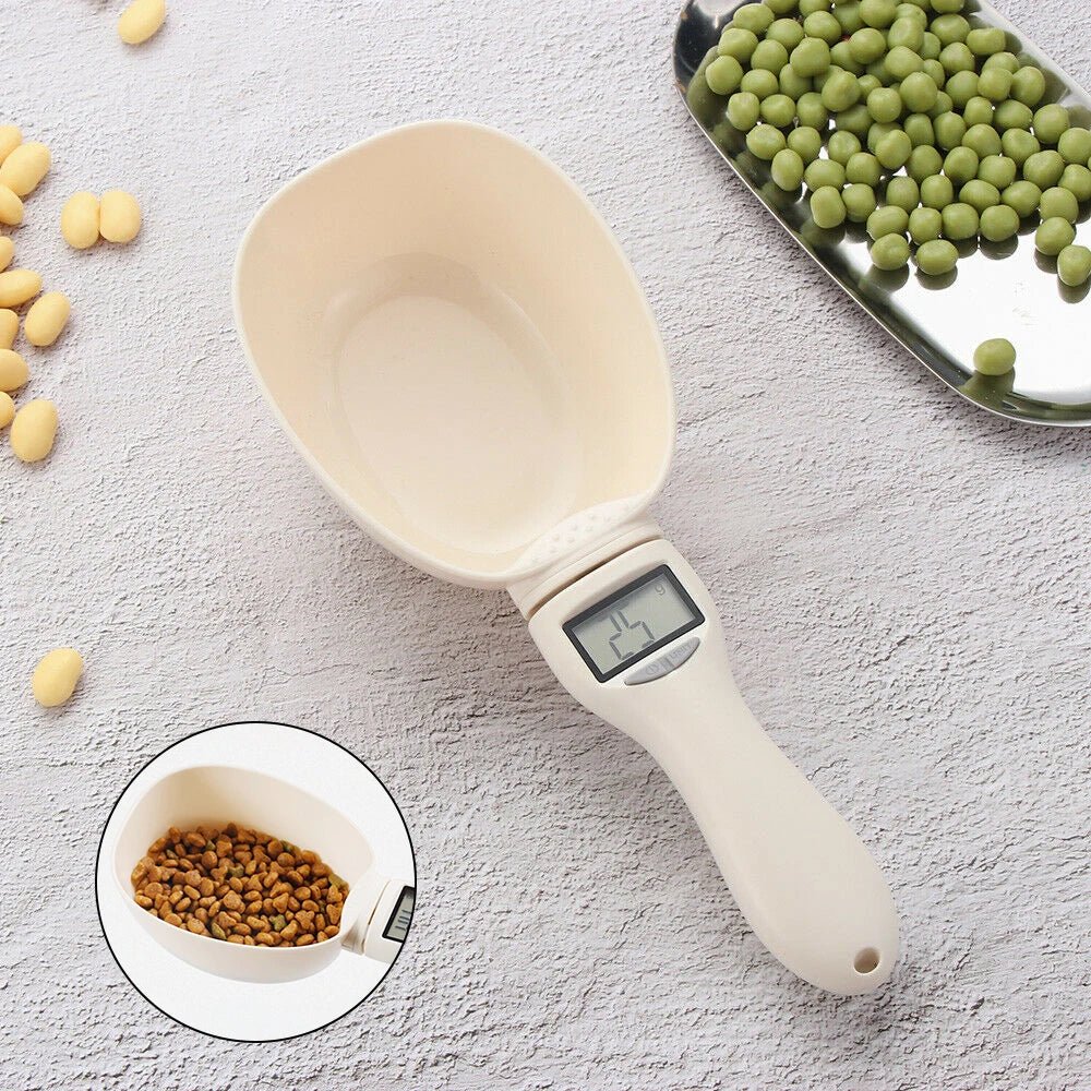 Pet Food Measuring Scoop Electronic Dog Cat Food Measuring Cup Digital Spoon Scale Kitchen Food Scale with LED Display - Checkouts UK