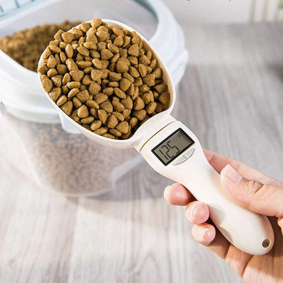 Pet Food Measuring Scoop Electronic Dog Cat Food Measuring Cup Digital Spoon Scale Kitchen Food Scale with LED Display - Checkouts UK