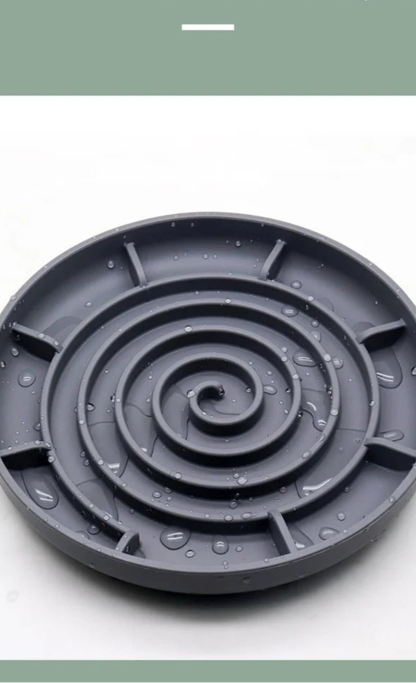 Pet supplies Slow Food Bowl Cat Anti - Knockover Anti - Slip Food Bowl Puppy Anti - choking Silicone Toy Food Plate - Furbury