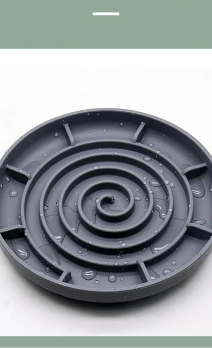 Pet supplies Slow Food Bowl Cat Anti - Knockover Anti - Slip Food Bowl Puppy Anti - choking Silicone Toy Food Plate - Furbury