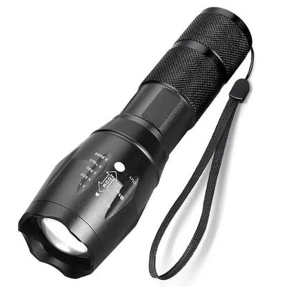 Portable Battery Powered Zoom LED Flashlight Mini Flash Light Torch Lantern 3 Lighting Modes Camping Lamp - Checkouts UK