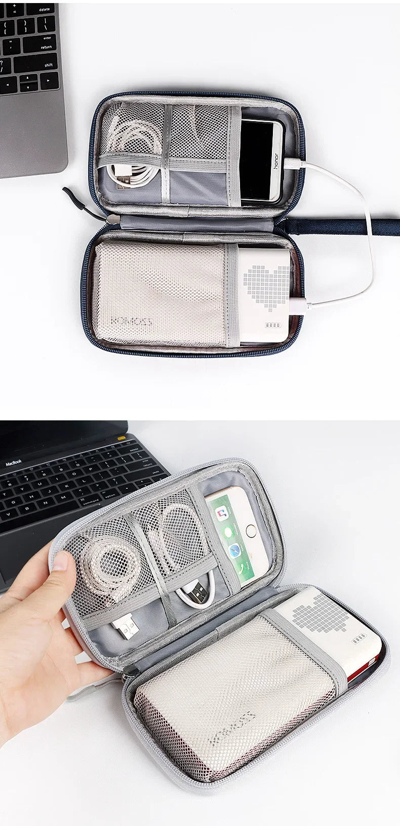 Portable Cable Organizer Waterproof Storage Bag for Power Bank Digital Cable Case Earphone Oxford Cloth Earphone Holder Case - Checkouts UK