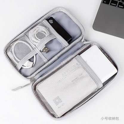 Portable Cable Organizer Waterproof Storage Bag for Power Bank Digital Cable Case Earphone Oxford Cloth Earphone Holder Case - Checkouts UK