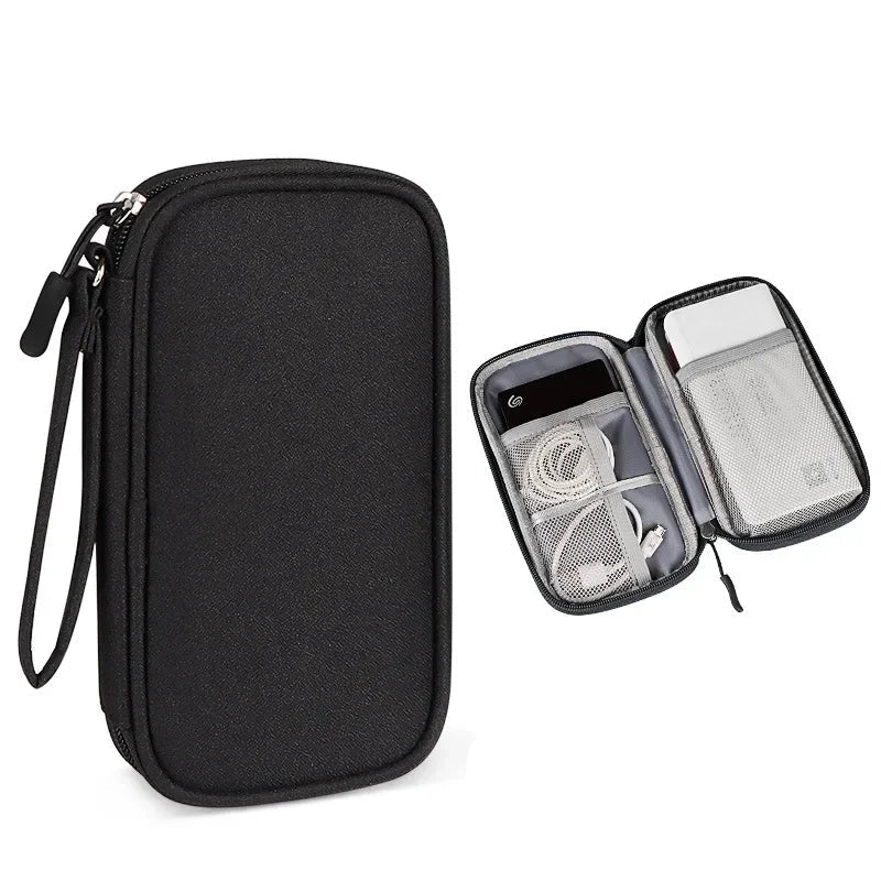 Portable Cable Organizer Waterproof Storage Bag for Power Bank Digital Cable Case Earphone Oxford Cloth Earphone Holder Case - Checkouts UK
