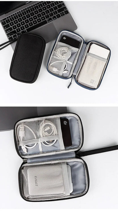 Portable Cable Organizer Waterproof Storage Bag for Power Bank Digital Cable Case Earphone Oxford Cloth Earphone Holder Case - Checkouts UK