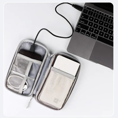 Portable Cable Organizer Waterproof Storage Bag for Power Bank Digital Cable Case Earphone Oxford Cloth Earphone Holder Case - Checkouts UK