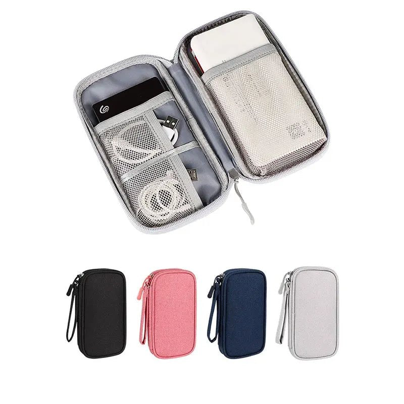 Portable Cable Organizer Waterproof Storage Bag for Power Bank Digital Cable Case Earphone Oxford Cloth Earphone Holder Case - Checkouts UK