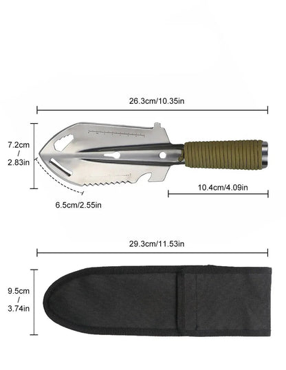 Portable Camping Hiking Traveling Pinic Shovel Multifunctional Ordnance Shovel Survival Outdoor Equipment Garden Tool Shovel - Checkouts UK