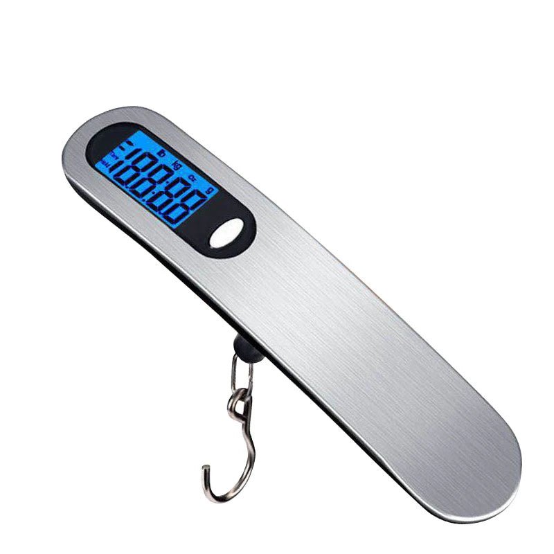 Portable Scale Digital LCD Display 110lb/50kg Electronic Luggage Hanging Suitcase Travel Weighs Baggage Fishing Scale with Hook - Checkouts UK