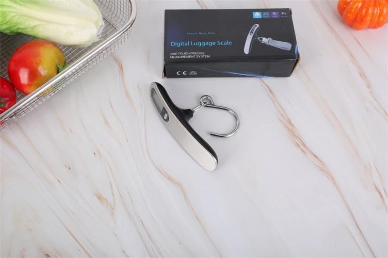 Portable Scale Digital LCD Display 110lb/50kg Electronic Luggage Hanging Suitcase Travel Weighs Baggage Fishing Scale with Hook - Checkouts UK