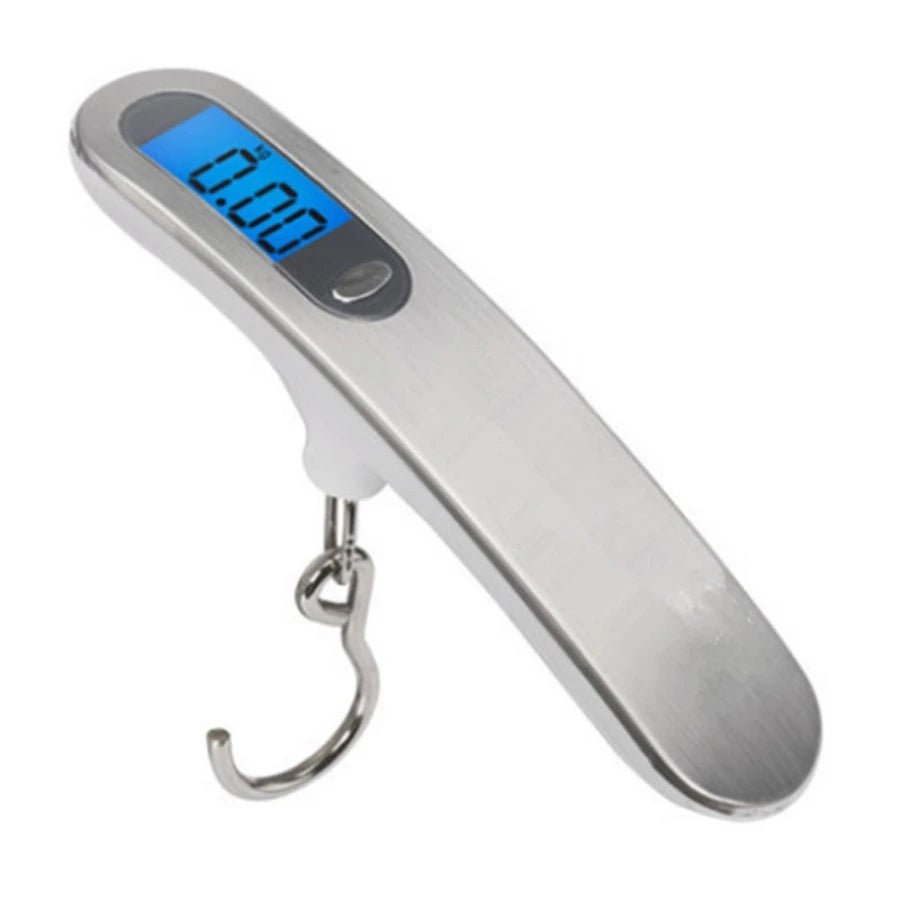 Portable Scale Digital LCD Display 110lb/50kg Electronic Luggage Hanging Suitcase Travel Weighs Baggage Fishing Scale with Hook - Checkouts UK