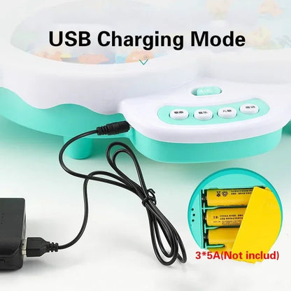 Rechargeable Magnetic Fishing Game Table with Music Rotating Disc Parent - Child Interactive Learning Toys for Toddlers Gifts - Checkouts USA