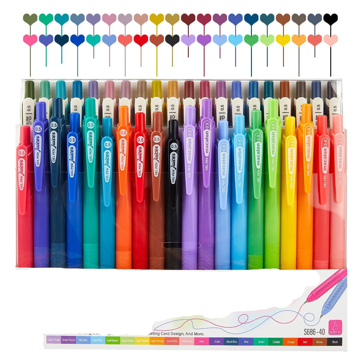 Retractable Gel Ink Pens,0.5mm Extra Fine Point Tip,Journaling Smooth Writing Note Taking Coloring No Bleed&Smear Smudge Drawing - Checkouts USA