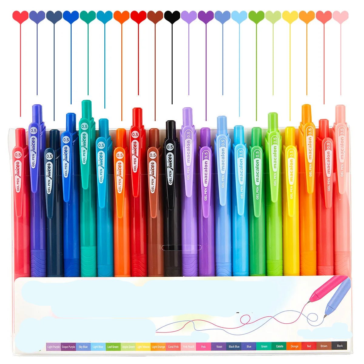 Retractable Gel Ink Pens,0.5mm Extra Fine Point Tip,Journaling Smooth Writing Note Taking Coloring No Bleed&Smear Smudge Drawing - Checkouts USA