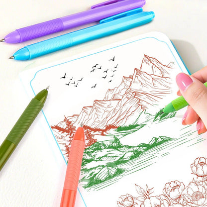 Retractable Gel Ink Pens,0.5mm Extra Fine Point Tip,Journaling Smooth Writing Note Taking Coloring No Bleed&Smear Smudge Drawing - Checkouts USA