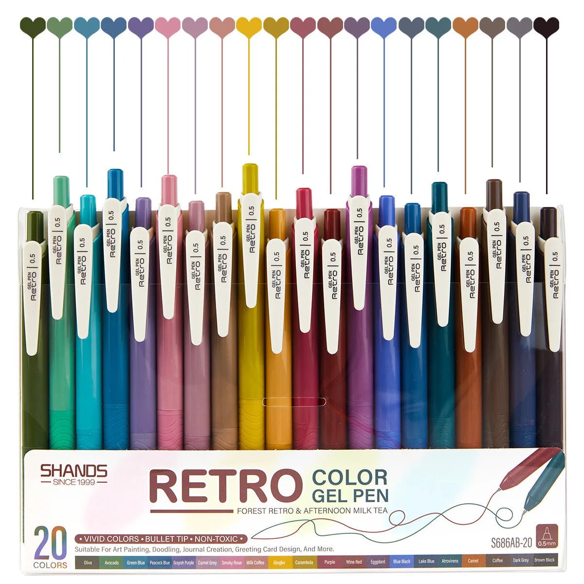Retractable Gel Ink Pens,0.5mm Extra Fine Point Tip,Journaling Smooth Writing Note Taking Coloring No Bleed&Smear Smudge Drawing - Checkouts USA