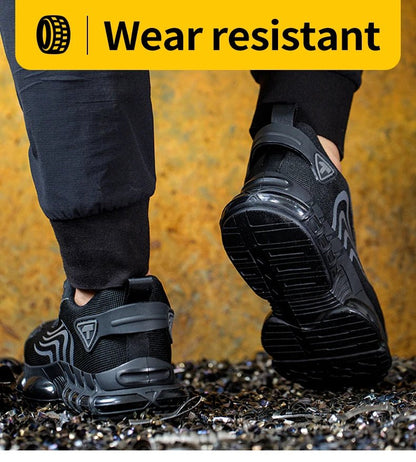 Rotary button new safety shoes for men, anti - impact and anti - piercing work shoes, fashionable men's sports shoes, and safety pro - Checkouts USA