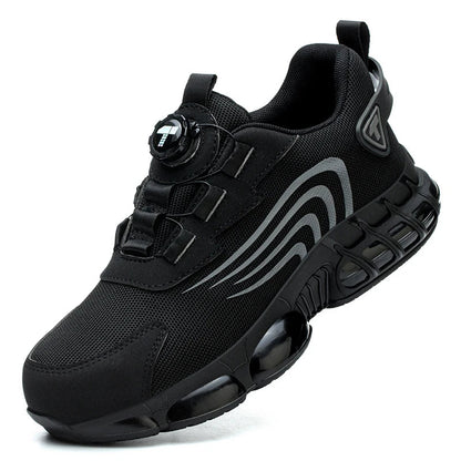 Rotary button new safety shoes for men, anti - impact and anti - piercing work shoes, fashionable men's sports shoes, and safety pro - Checkouts USA