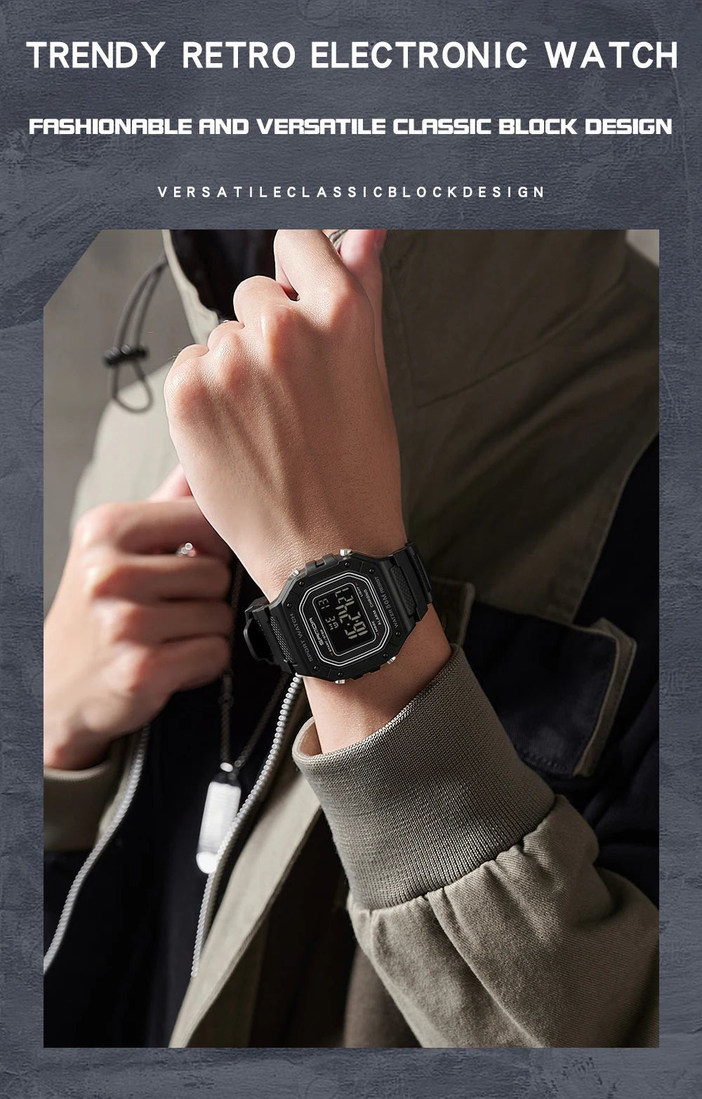 SANDA 2156 Fashion Mens Watch Military Water Resistant Sport Watches Army Big Dial Led Digital Wristwatches Stopwatches For Male - Checkouts USA