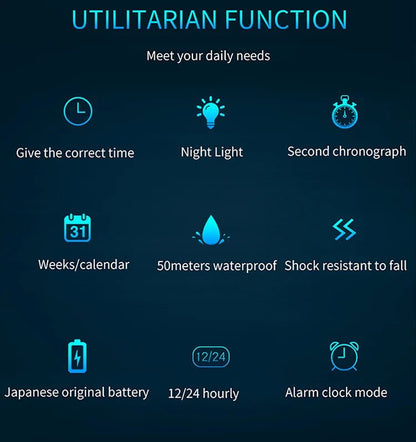 SANDA 3133 Week Day Display Digital Analog Watch Alarm Mode Teenager Student Electronic Wrist Clock Trendy Fashion Waterproof - Checkouts USA