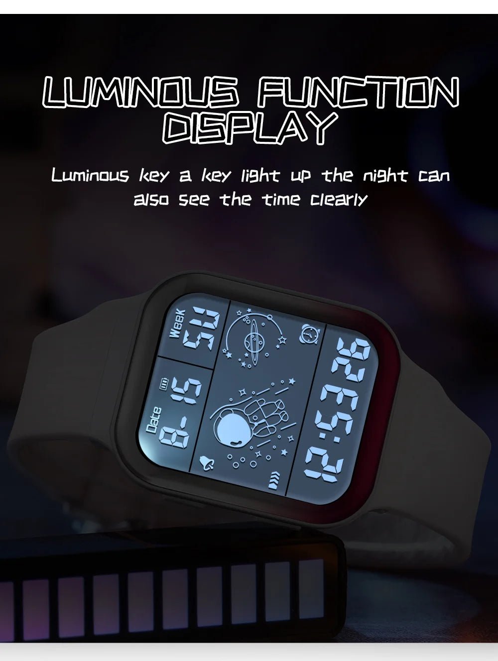 SANDA Brand Teenagers Student Watch Outdoor Sports LED Digital Timing Alarm Clock Calorie Waterproof Men's Lady Electronic Watch - Checkouts USA