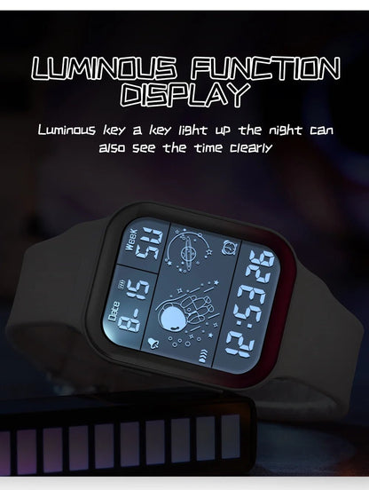 SANDA Brand Teenagers Student Watch Outdoor Sports LED Digital Timing Alarm Clock Calorie Waterproof Men's Lady Electronic Watch - Checkouts USA