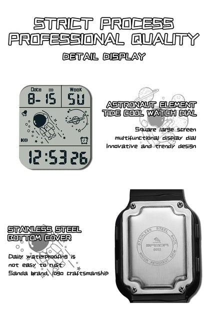 SANDA Brand Teenagers Student Watch Outdoor Sports LED Digital Timing Alarm Clock Calorie Waterproof Men's Lady Electronic Watch - Checkouts USA