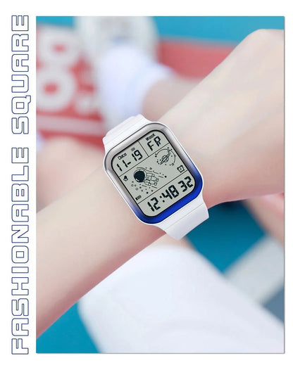 SANDA Brand Teenagers Student Watch Outdoor Sports LED Digital Timing Alarm Clock Calorie Waterproof Men's Lady Electronic Watch - Checkouts USA