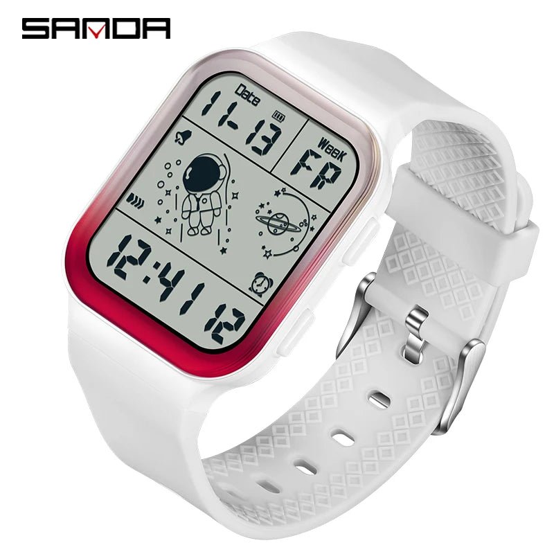 SANDA Brand Teenagers Student Watch Outdoor Sports LED Digital Timing Alarm Clock Calorie Waterproof Men's Lady Electronic Watch - Checkouts USA