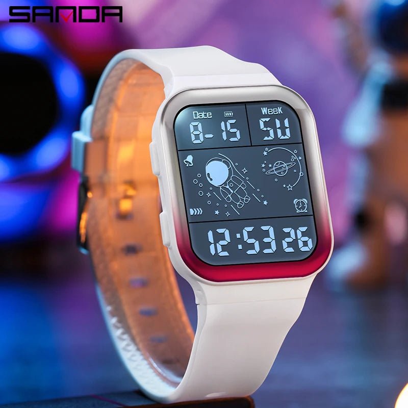 SANDA Brand Teenagers Student Watch Outdoor Sports LED Digital Timing Alarm Clock Calorie Waterproof Men's Lady Electronic Watch - Checkouts USA