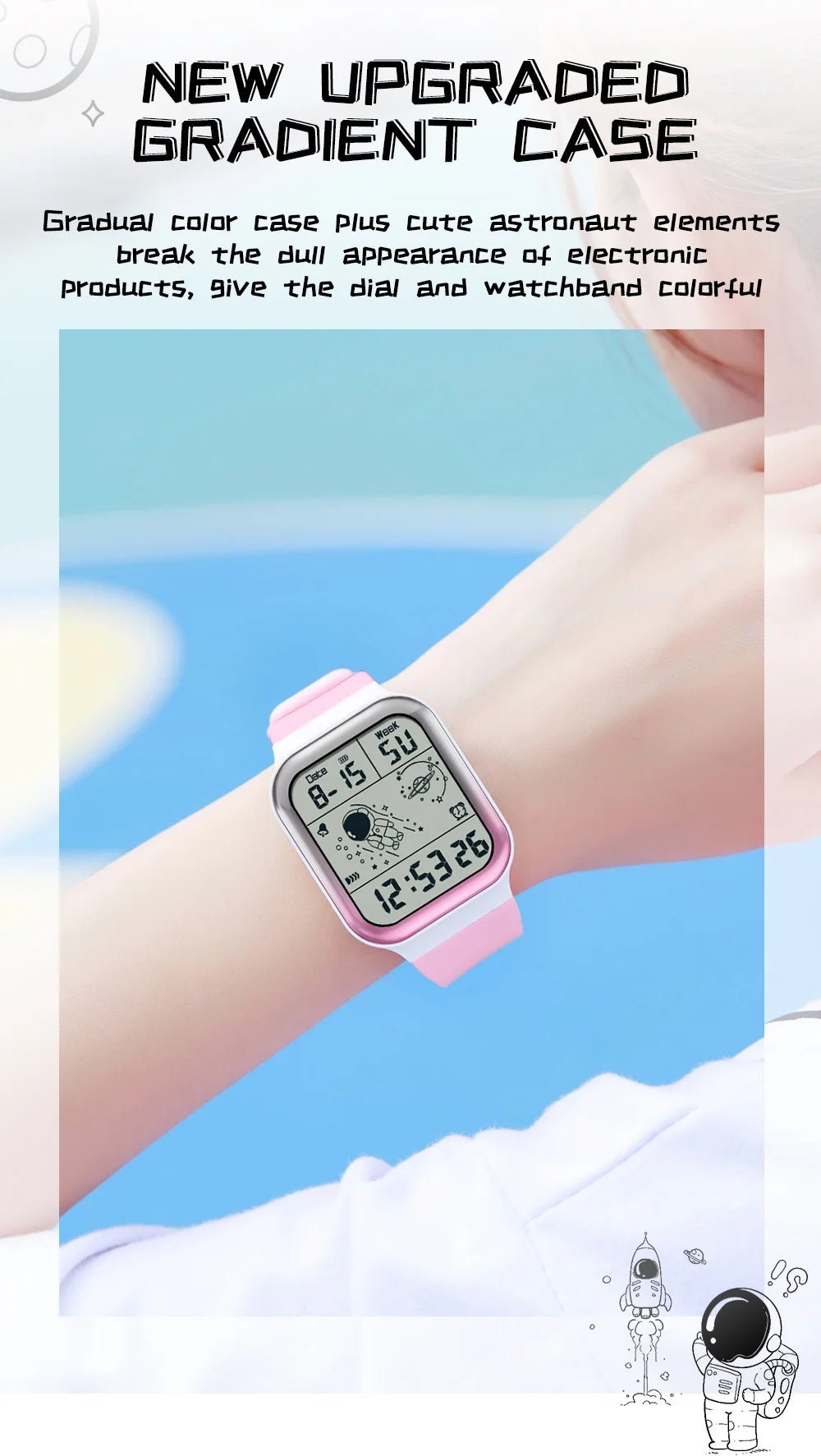 SANDA Brand Teenagers Student Watch Outdoor Sports LED Digital Timing Alarm Clock Calorie Waterproof Men's Lady Electronic Watch - Checkouts USA