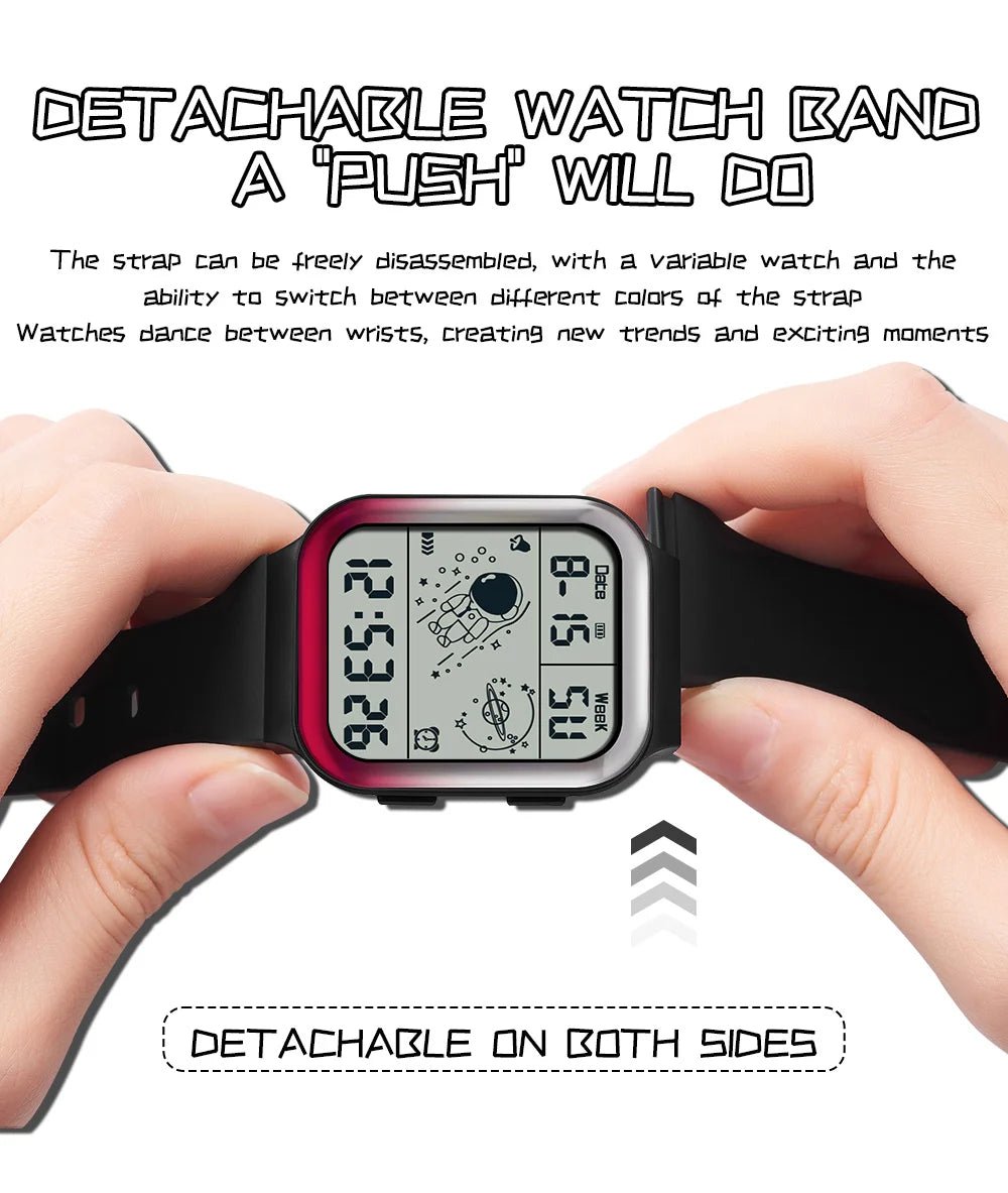 SANDA Brand Teenagers Student Watch Outdoor Sports LED Digital Timing Alarm Clock Calorie Waterproof Men's Lady Electronic Watch - Checkouts USA