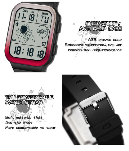 SANDA Brand Teenagers Student Watch Outdoor Sports LED Digital Timing Alarm Clock Calorie Waterproof Men's Lady Electronic Watch - Checkouts USA