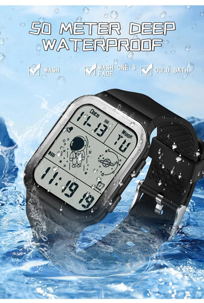 SANDA Brand Teenagers Student Watch Outdoor Sports LED Digital Timing Alarm Clock Calorie Waterproof Men's Lady Electronic Watch - Checkouts USA