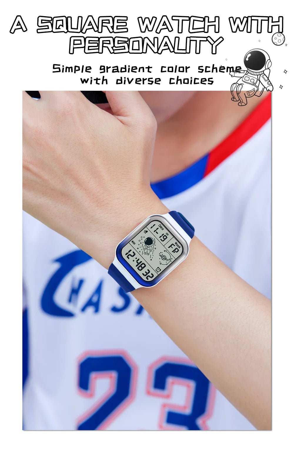 SANDA Brand Teenagers Student Watch Outdoor Sports LED Digital Timing Alarm Clock Calorie Waterproof Men's Lady Electronic Watch - Checkouts USA