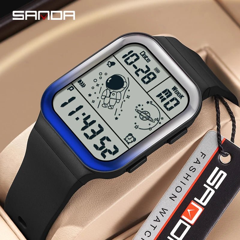 SANDA Brand Teenagers Student Watch Outdoor Sports LED Digital Timing Alarm Clock Calorie Waterproof Men's Lady Electronic Watch - Checkouts USA