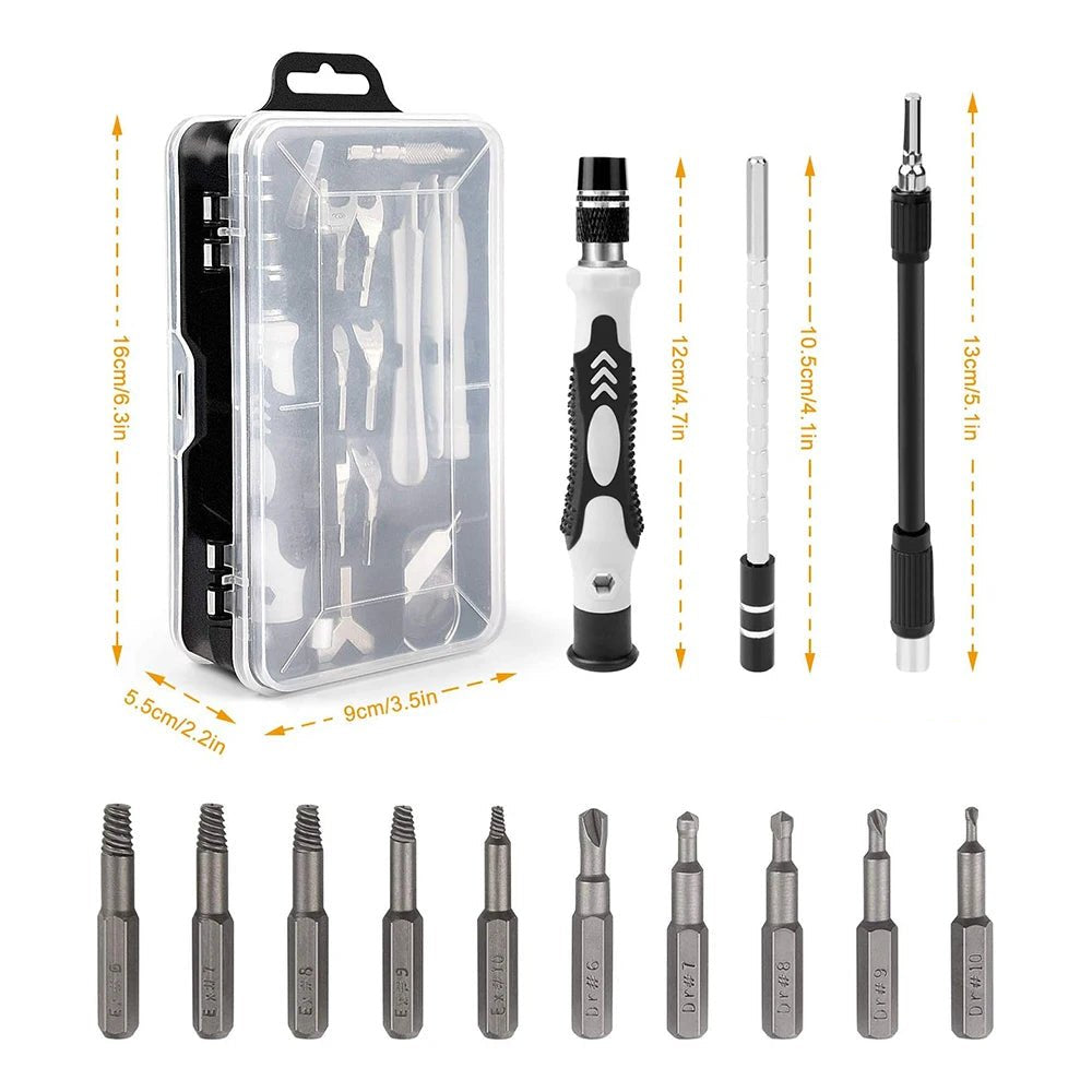 Screwdriver Set Magnetic Torx Phillips Screw Bit Kit WOZOBUY With Electrical Driver Remover Wrench Repair Phone PC Tools - Checkouts UK
