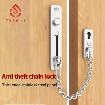 Security Door Sliding Chain Lock 304 Stainless Steel Security Anti - theft Door Chain Latch Buckle Guard Door Hardware - Checkouts USA