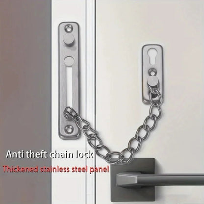 Security Door Sliding Chain Lock 304 Stainless Steel Security Anti - theft Door Chain Latch Buckle Guard Door Hardware - Checkouts USA